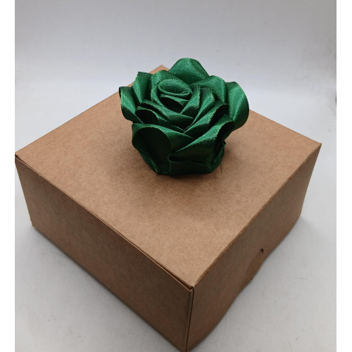 RIBBON SATIN ROSES EMERALD GREEN 40MM RIBBON SATIN ROSES EMERALD GREEN 40MM